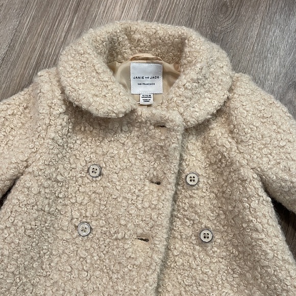 Janie and Jack coffee cake sherpa coat sz 12-18 months girls - Picture 7 of 8